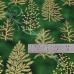 Christmas Sparkling Gold Trees on Green 100% Cotton from John Louden