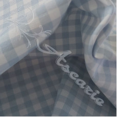 1/4" Baby Blue Cotton Gingham 