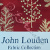 Christmas Sparkling Gold Trees on Red 100% Cotton from John Louden